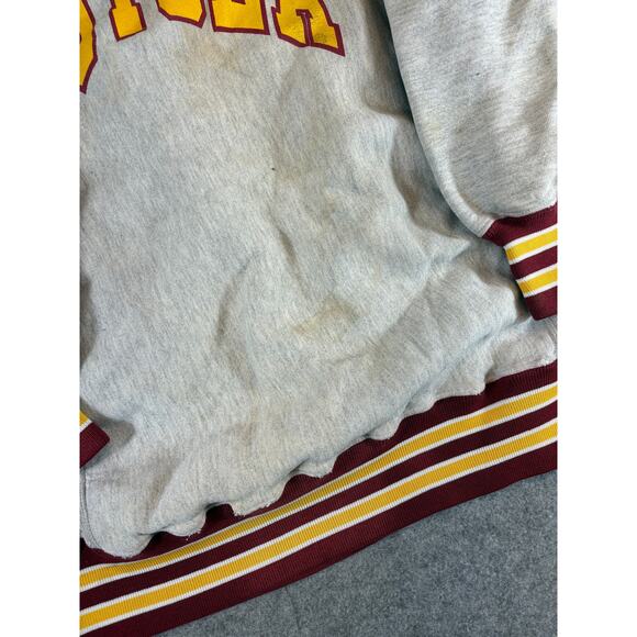 Vintage 90s Loyola University Chicago Crewneck Sweatshirt Mens Small Gray Yellow - Picture 3 of 8